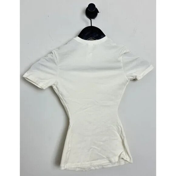 SKIMS Stretch Cotton Tee in Bone Size X-Small - Picture 7 of 14